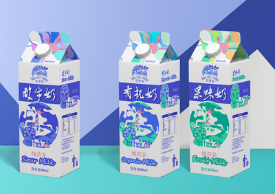 花草香乳品盒包裝系列